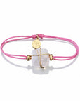 GAS BIJOUX - BRACELET SQUARE MINI LIEN - QUARTZ ROSE