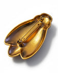 GAS BIJOUX - Broche CIGALE dorée à l'or fin