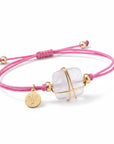 GAS BIJOUX - BRACELET SQUARE MINI LIEN - QUARTZ ROSE