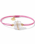 GAS BIJOUX - BRACELET SQUARE MINI LIEN - QUARTZ ROSE