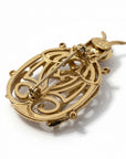 GAS BIJOUX - Broche COCCINELLE grand modèle doré à l'or fin