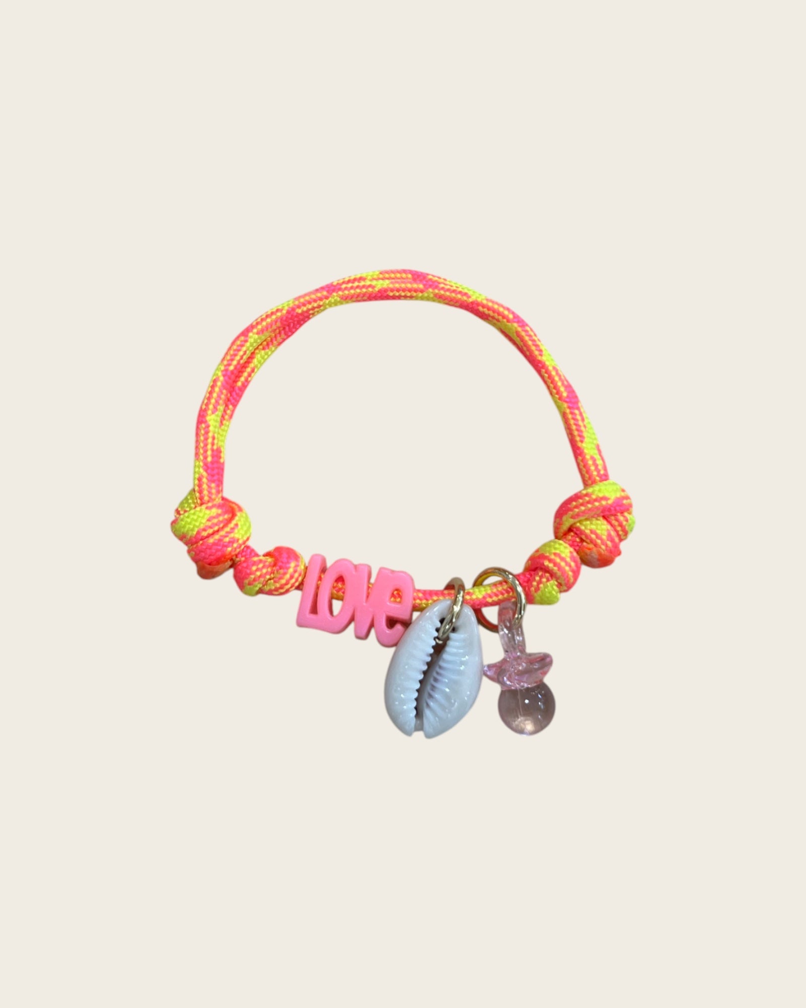 CREATION LOLOTTE - Bracelet Love Rose et jaune