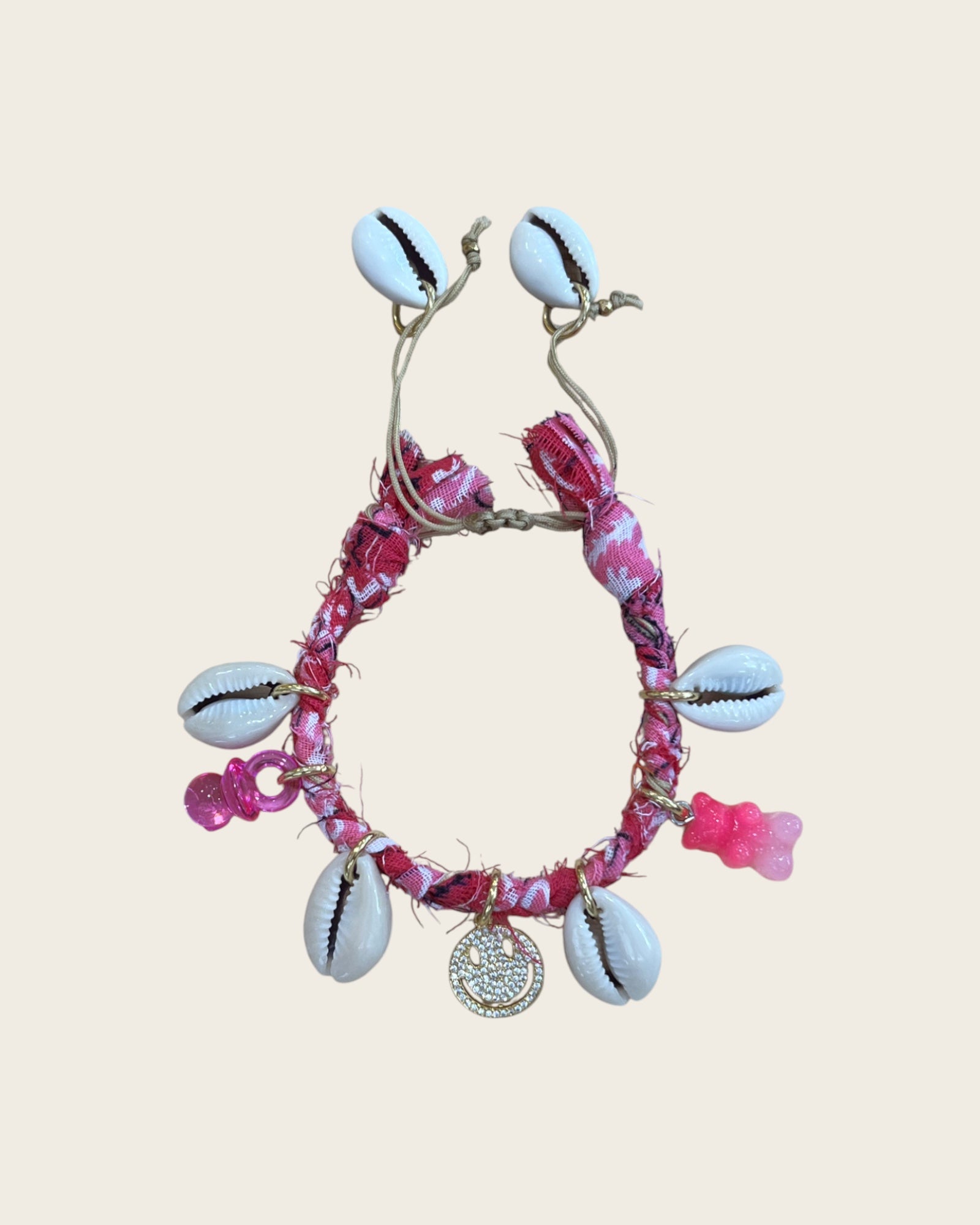 CREATION LOLOTTE - Bracelet Bandana Rose