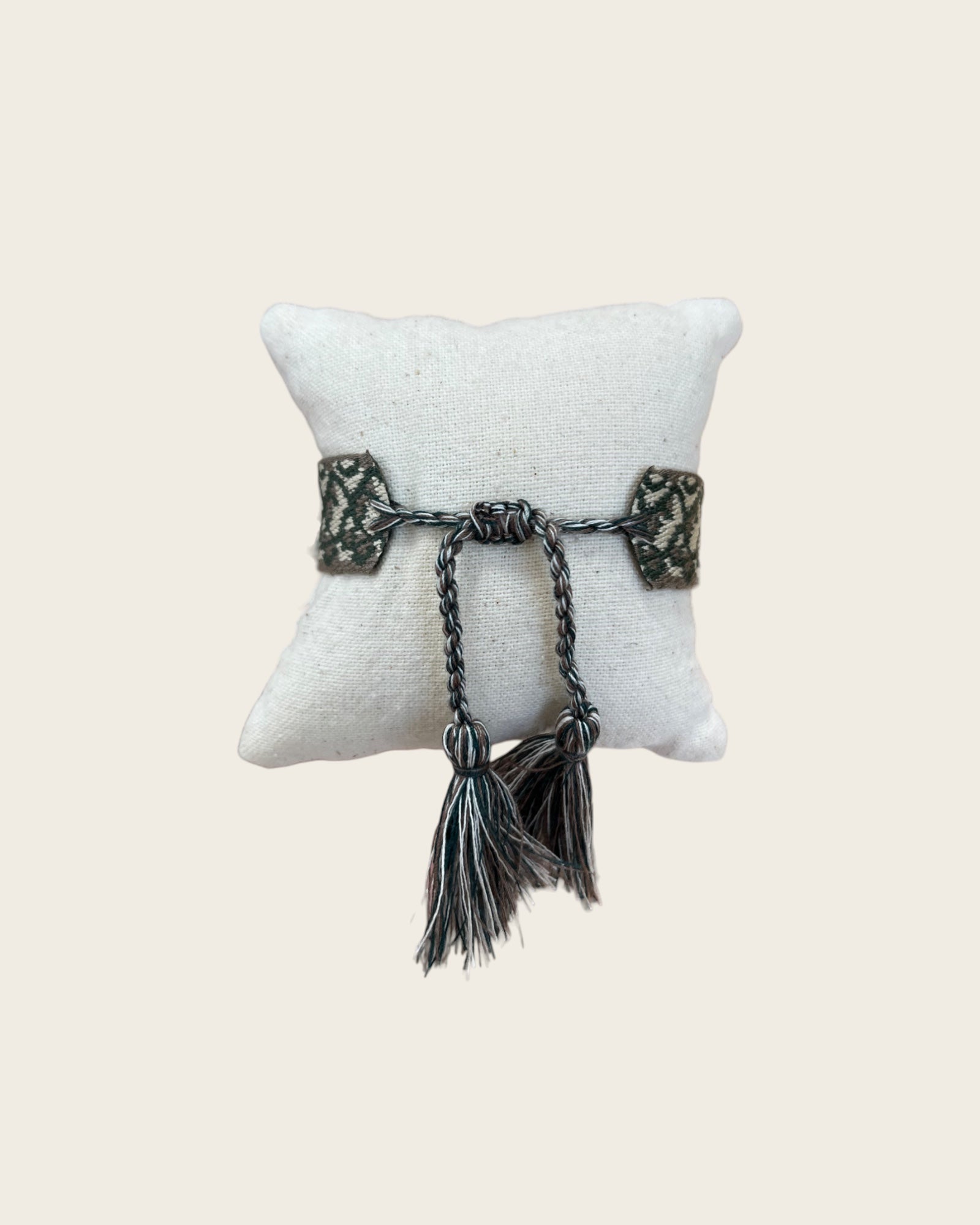 CREATION LOLOTTE - Bracelet Tissu CHANCE Marron
