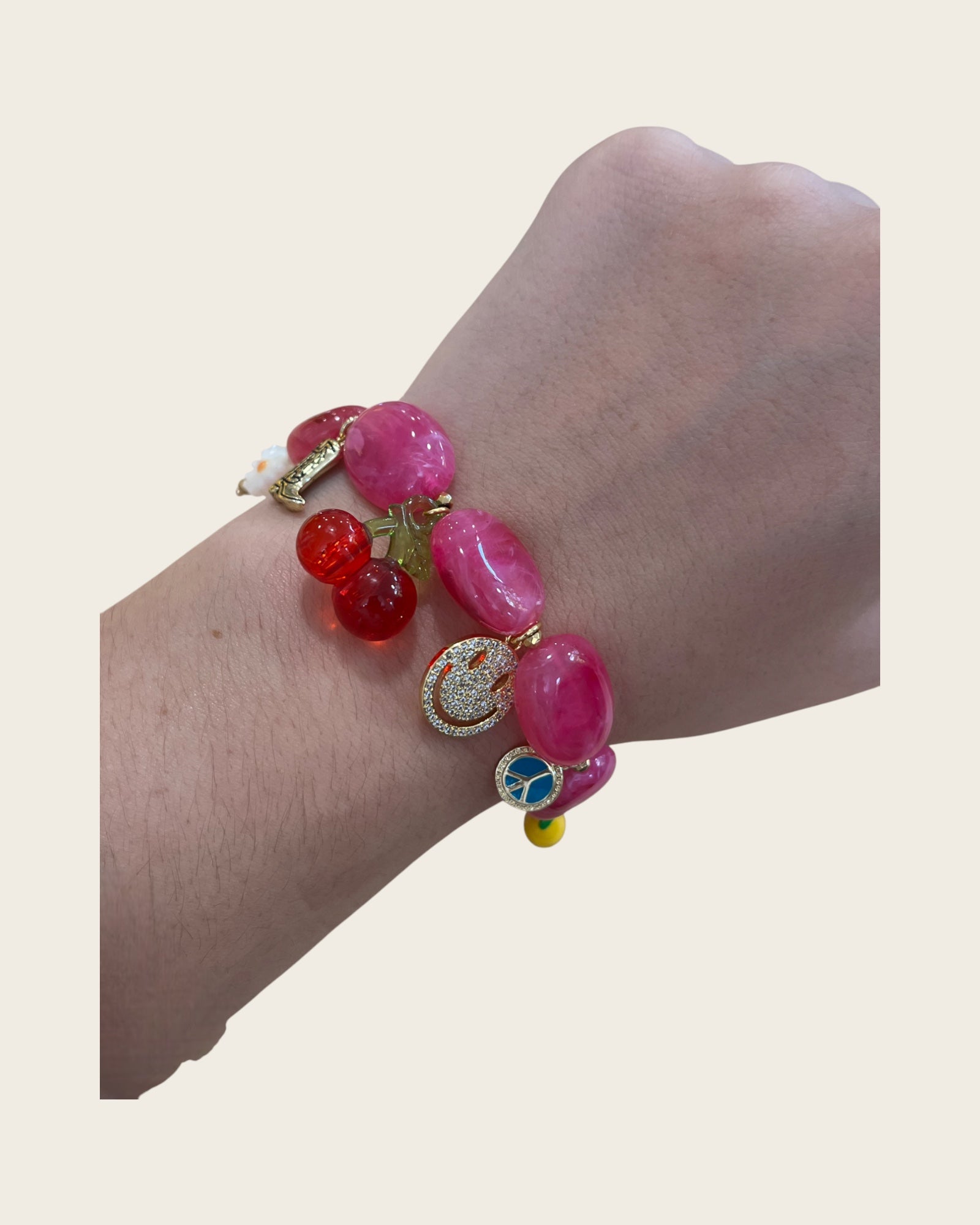 CREATION LOLOTTE - Bracelet perles Rose
