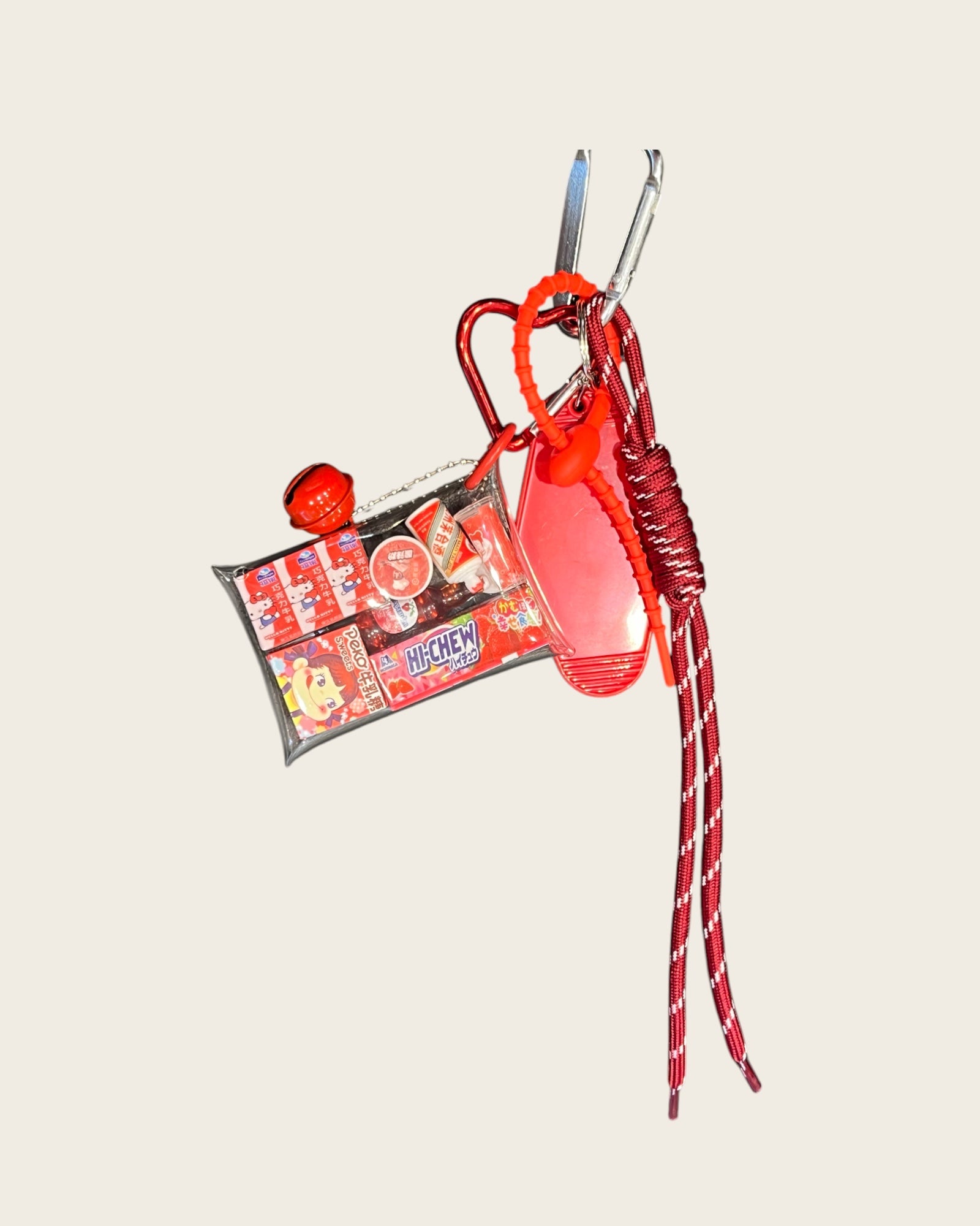 POP MART - Bijoux de sac Labubu Rouge