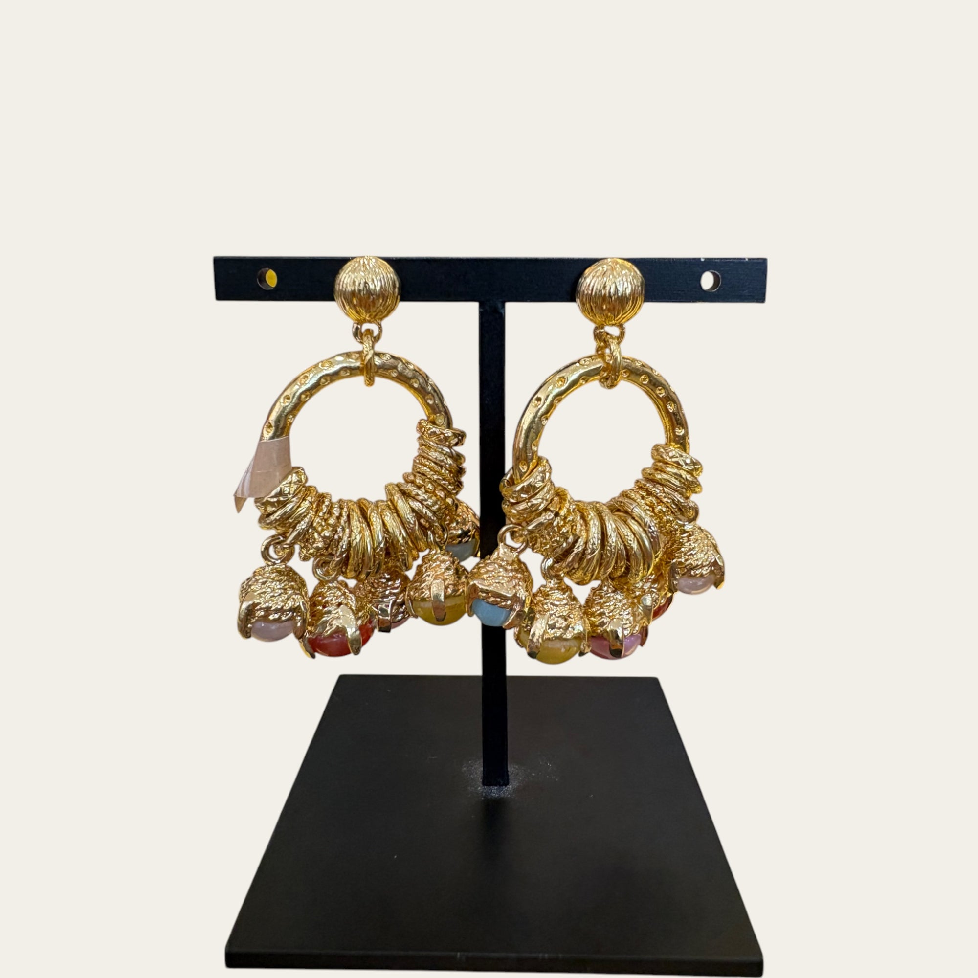 GAS BIJOUX - Boucles d'oreilles Lucce Grand modèle dorées - Jaune