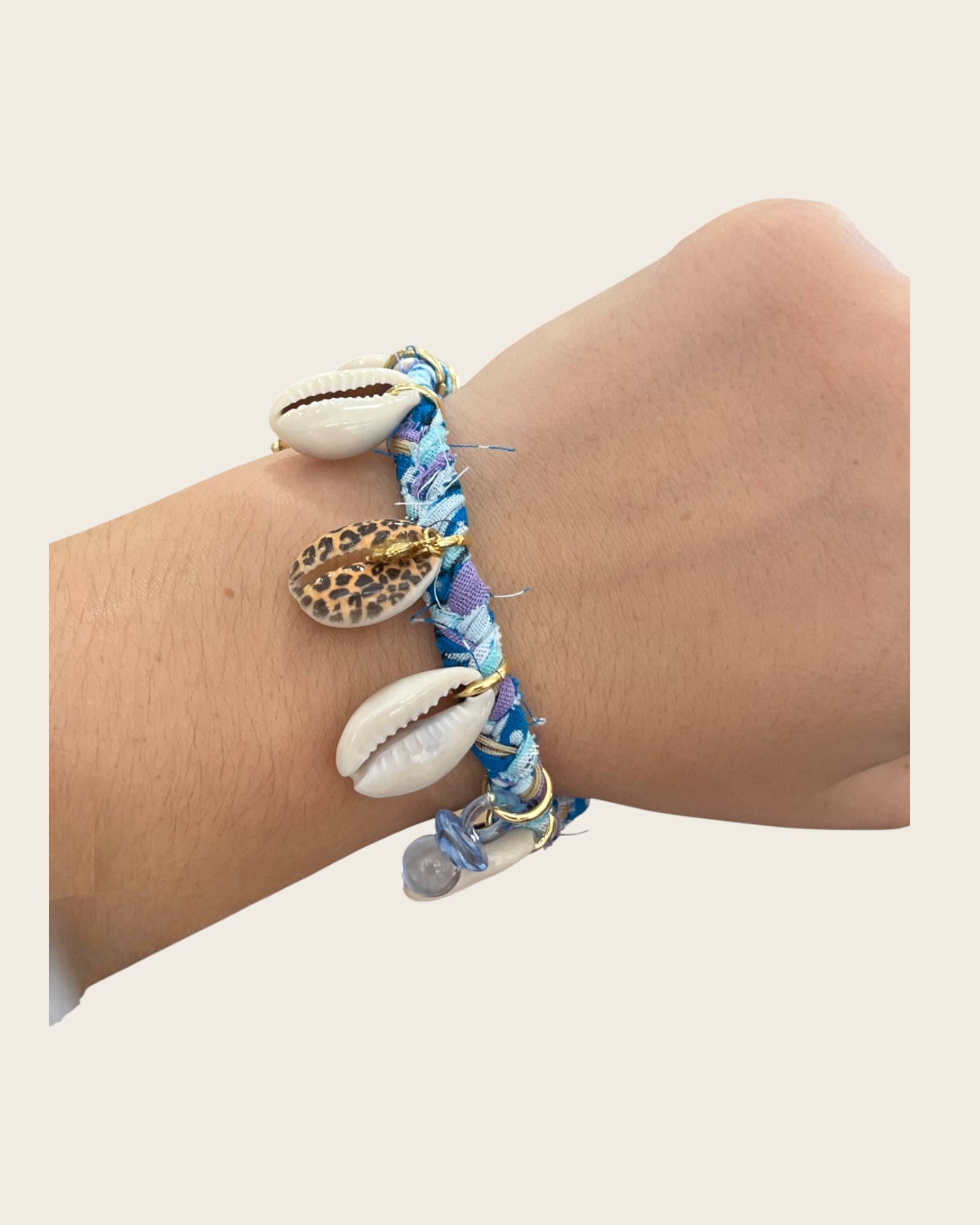 CREATION LOLOTTE - Bracelet Bandana Bleu