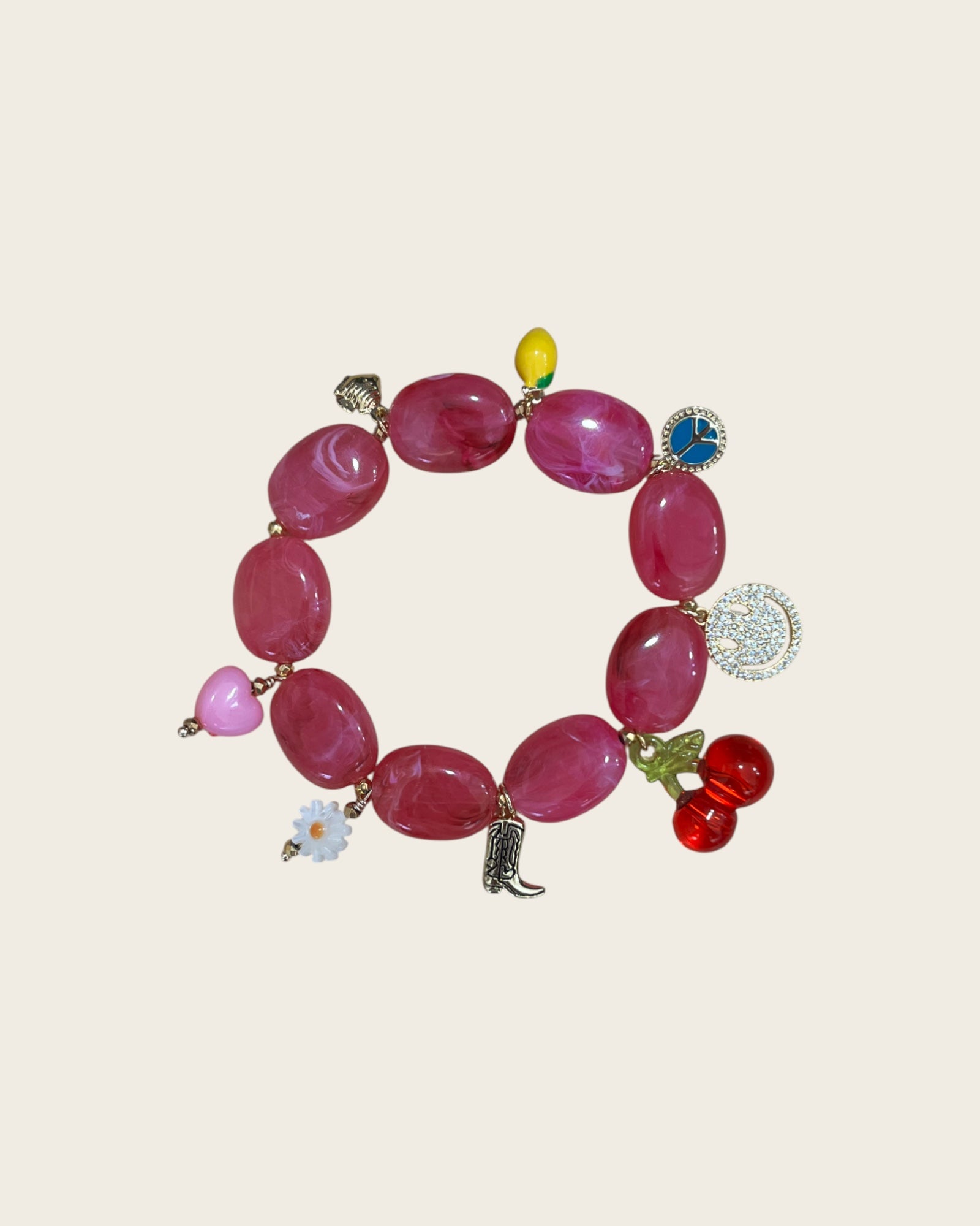 CREATION LOLOTTE - Bracelet perles Rose