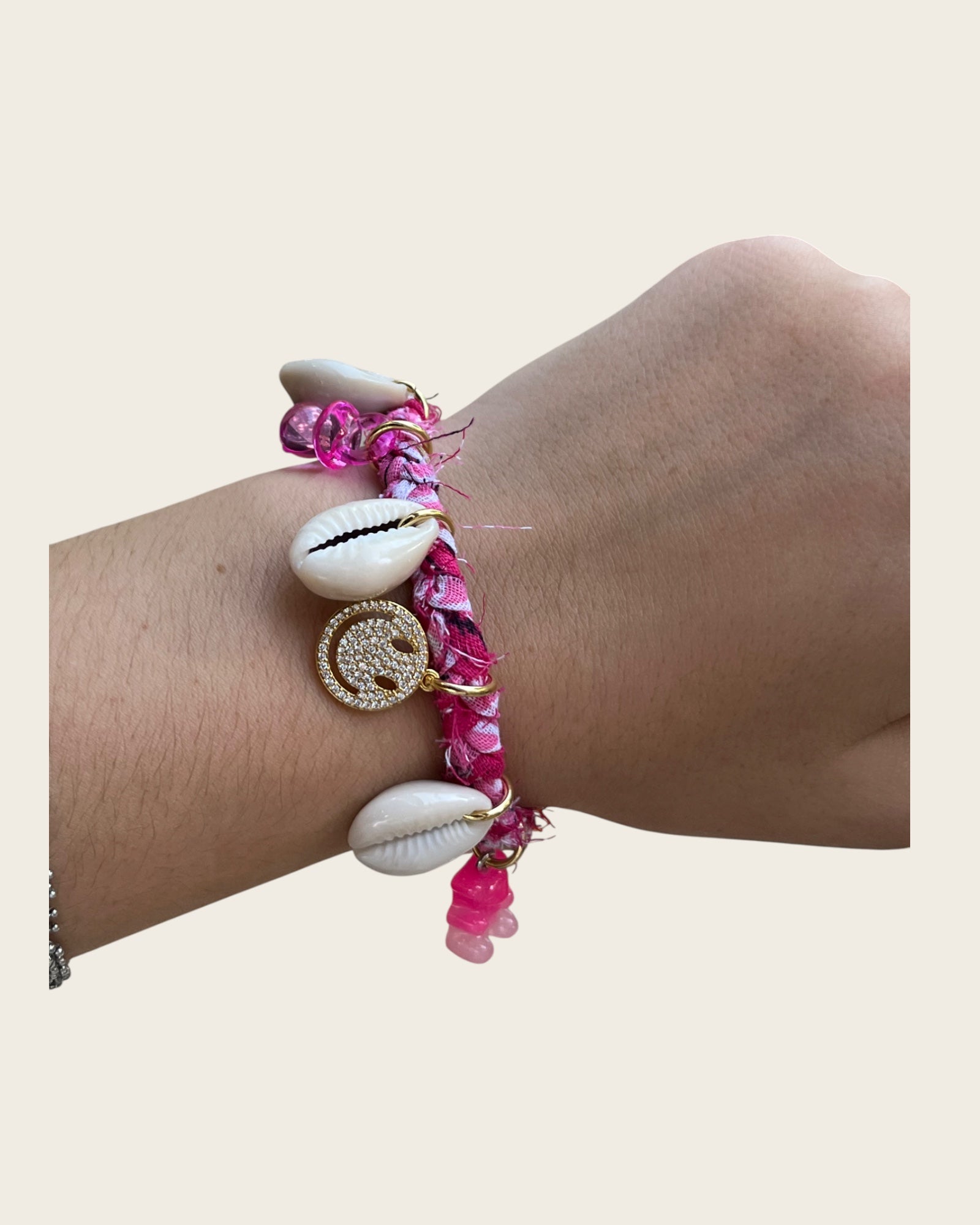 CREATION LOLOTTE - Bracelet Bandana Rose
