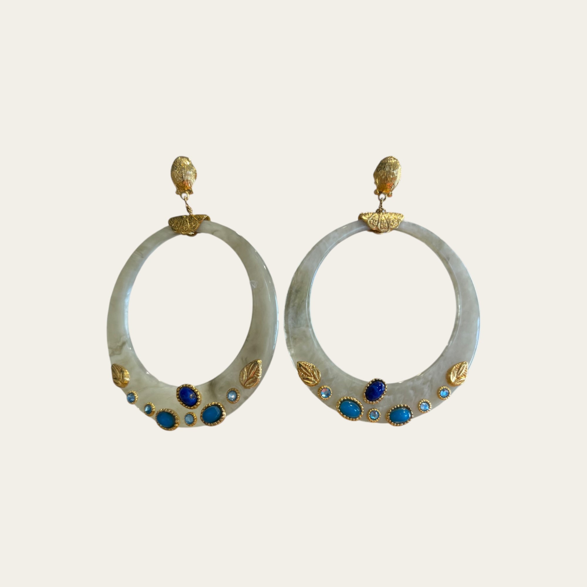GAS BIJOUX - Boucles d’oreilles Lodge - Bleu
