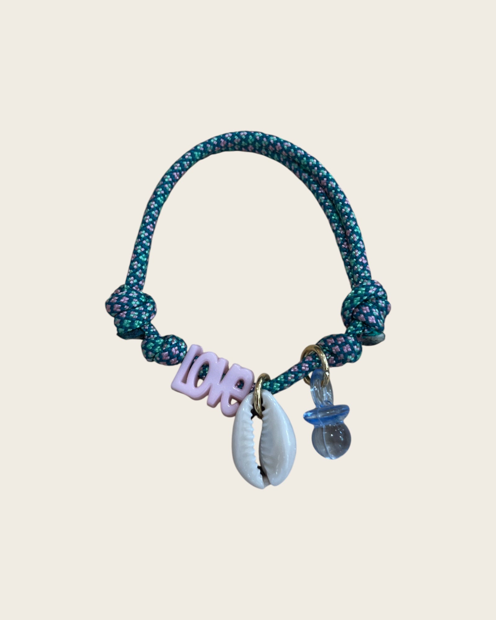 CREATION LOLOTTE - Bracelet Love Vert d'eau