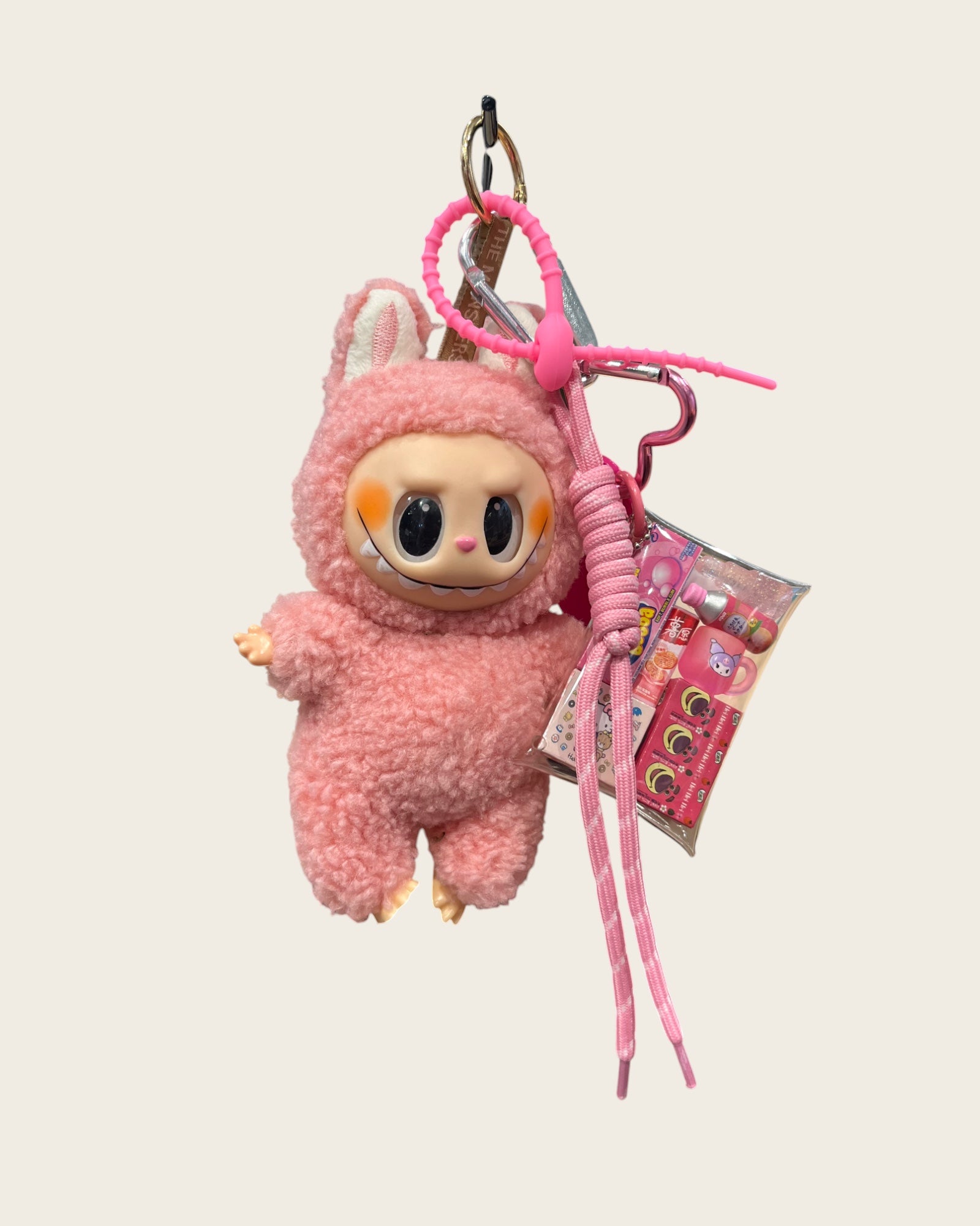 POP MART - Bijoux de sac Labubu Rose