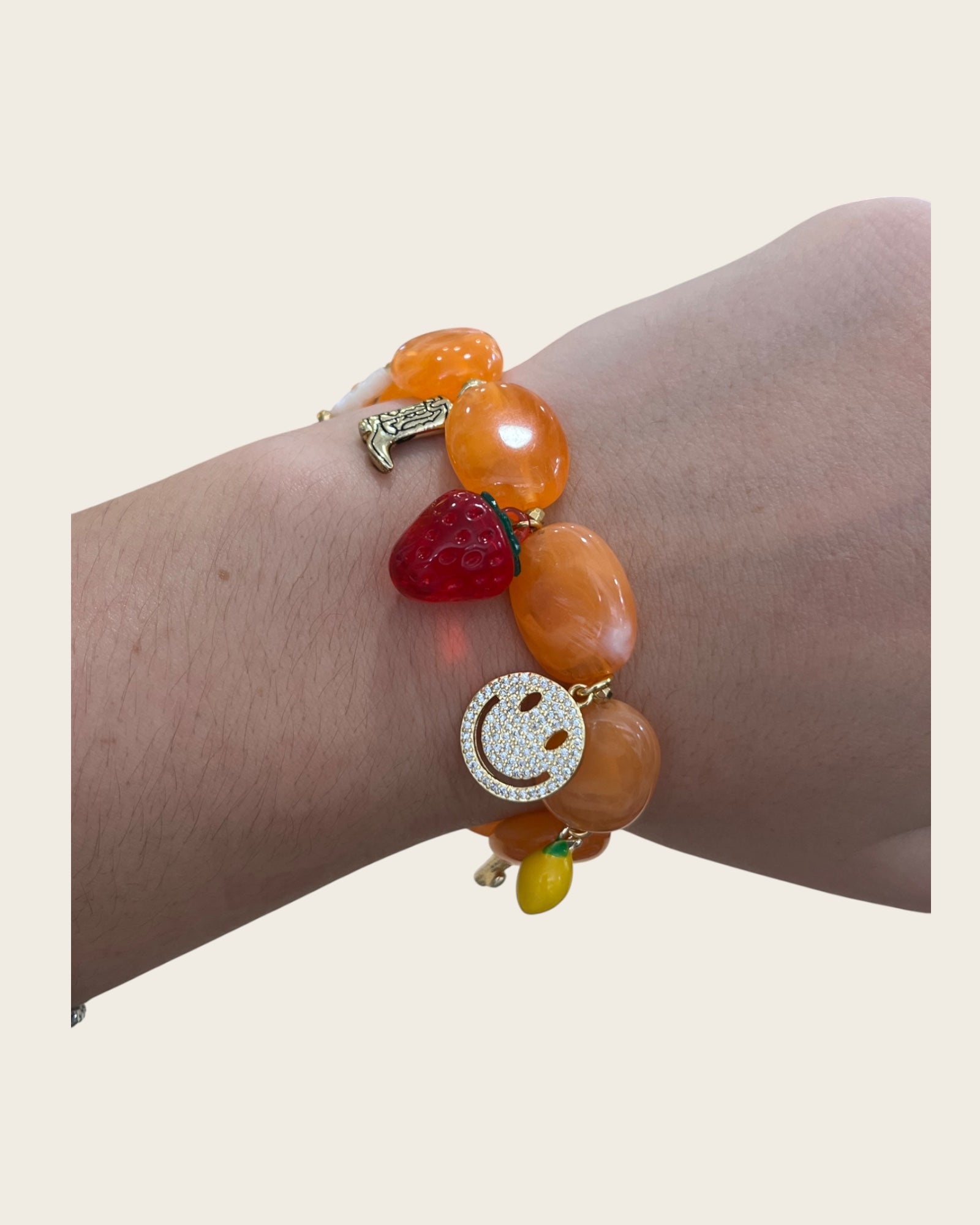 CREATION LOLOTTE - Bracelet perles orange