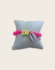 CREATION LOLOTTE - Bracelet Love Rose Fluo
