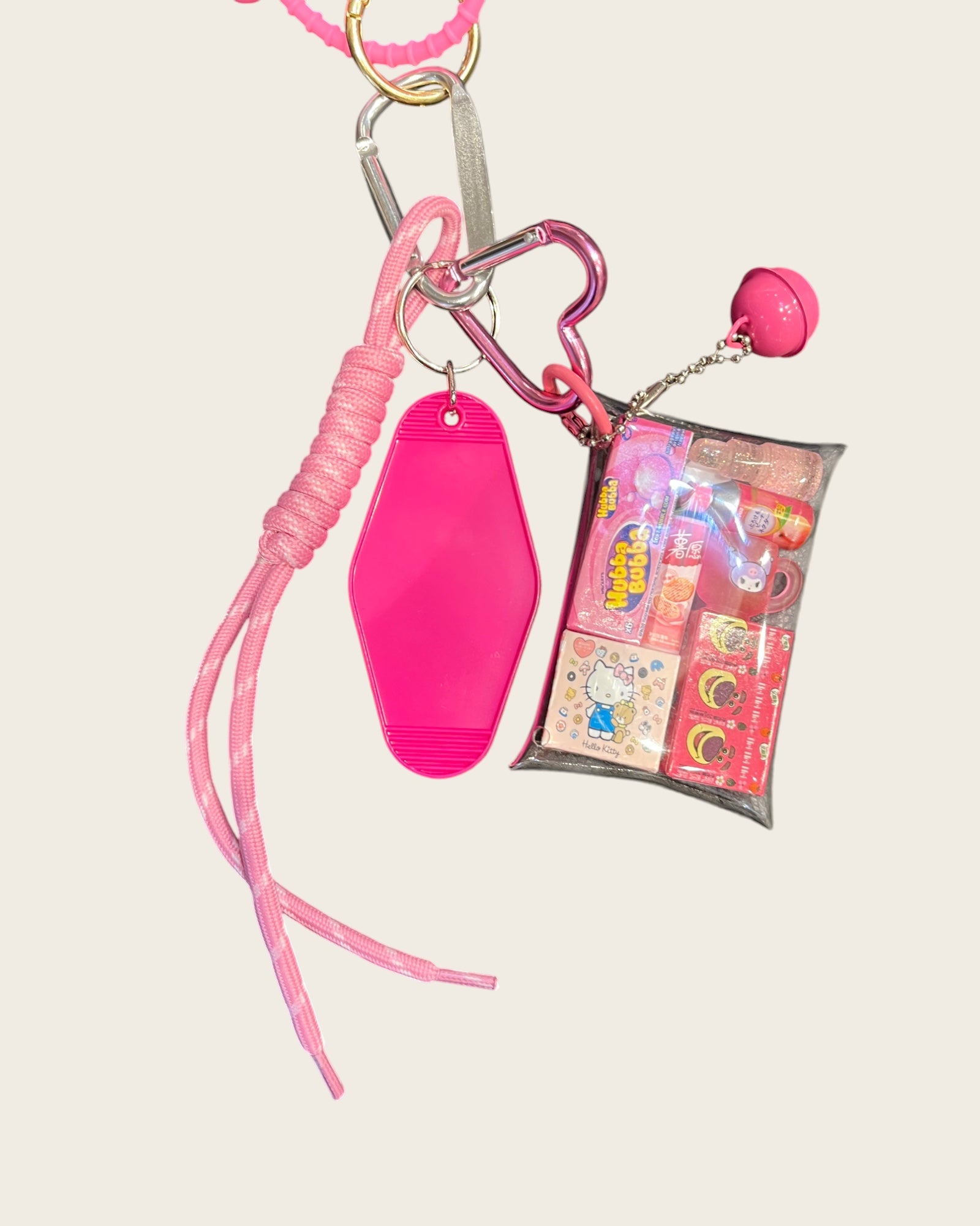 POP MART - Bijoux de sac Labubu Rose