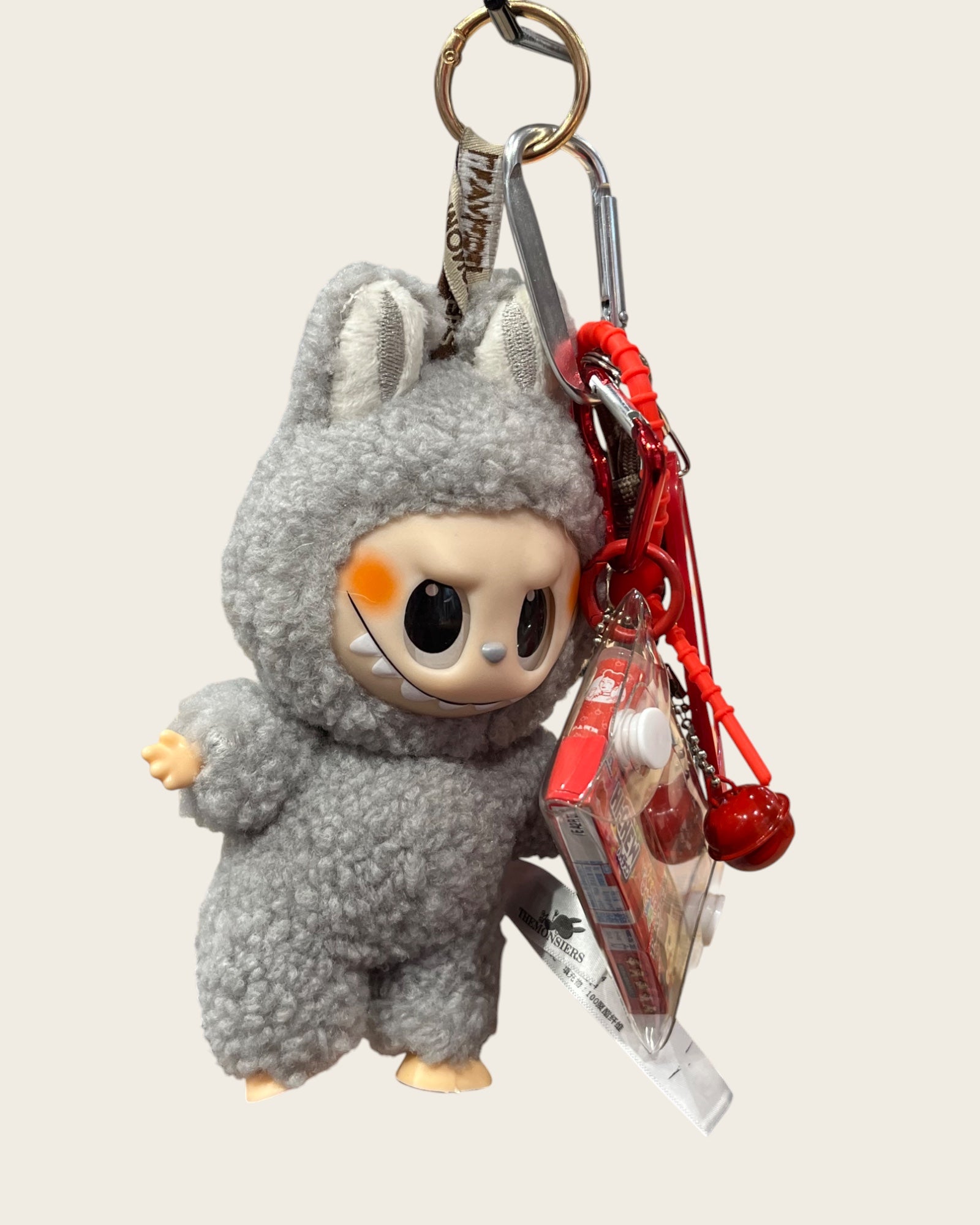 POP MART - Bijoux de sac Labubu Gris