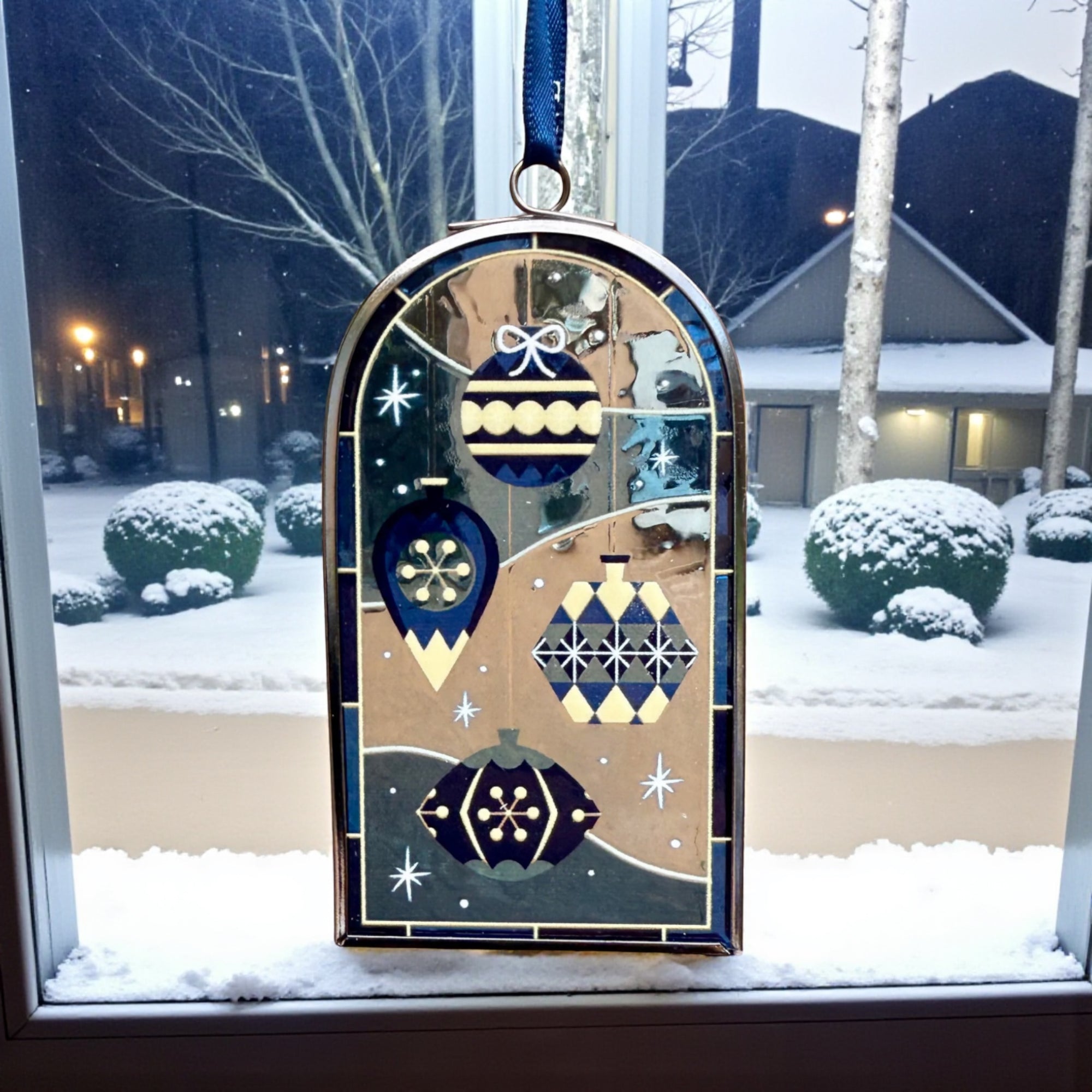 RITUEL DE LUNE - Vitrail lueur suspendue : BOULES DE NOEL