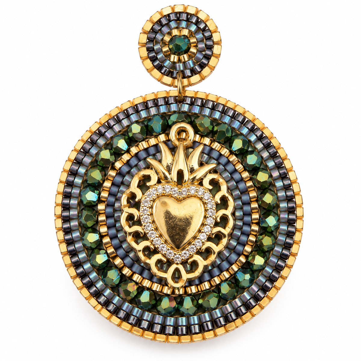 HYPNOCHIC - BOUCLES D'OREILLES COLLECTION MARIE - BLEUES ET VERTES
