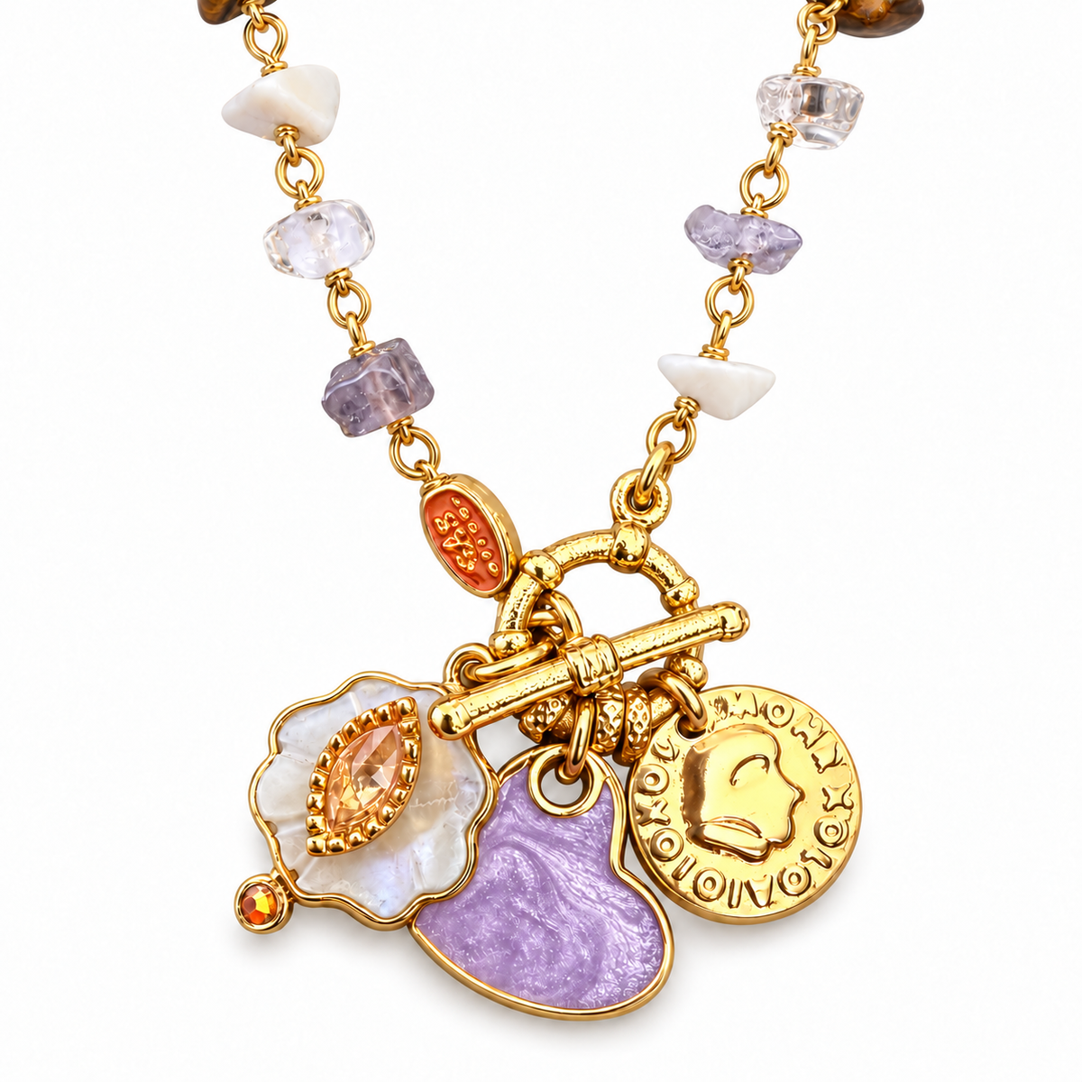 GAS BIJOUX - COLLIER GIPSEA CHARMS MÉTAL DORÉ
