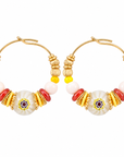 GAS BIJOUX - BOUCLES D'OREILLES CRÉOLES ALOHA - METAL DORÉ
