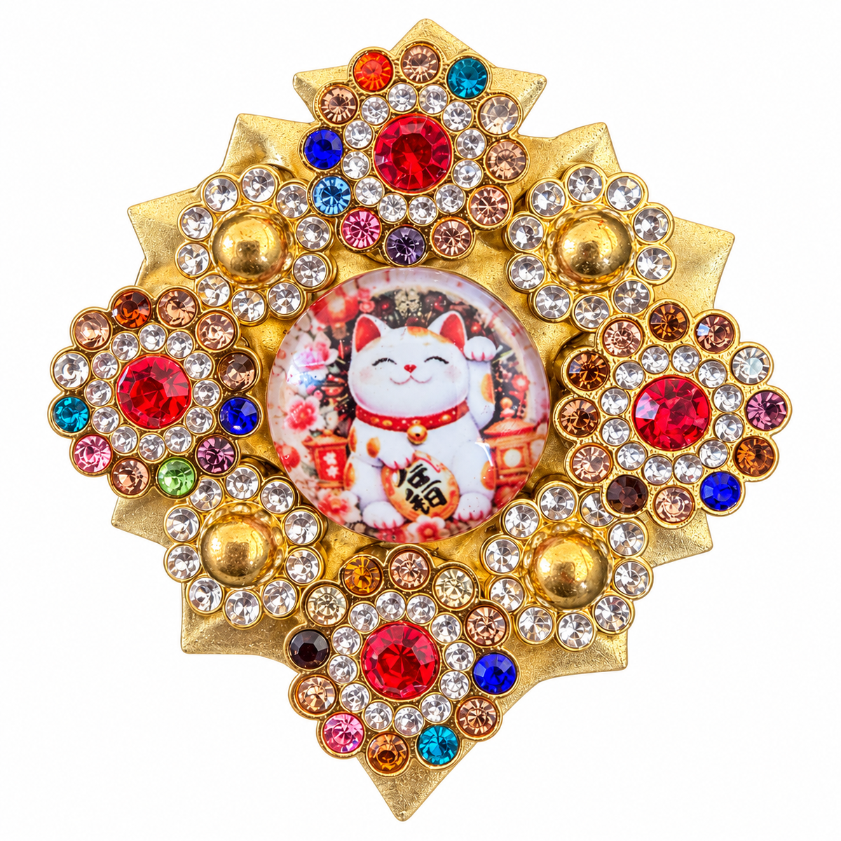 AZAFRAN ROSA - BROCHE MANEKI-NEKO - 5 MODELES