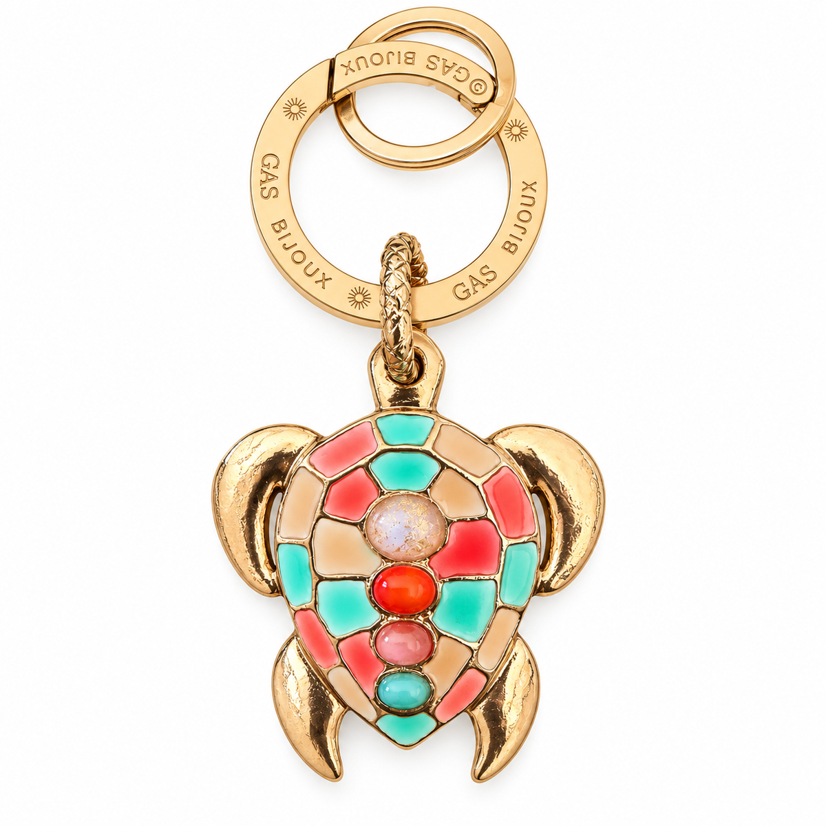GAS BIJOUX - PORTE CLES TORTUE EMAIL