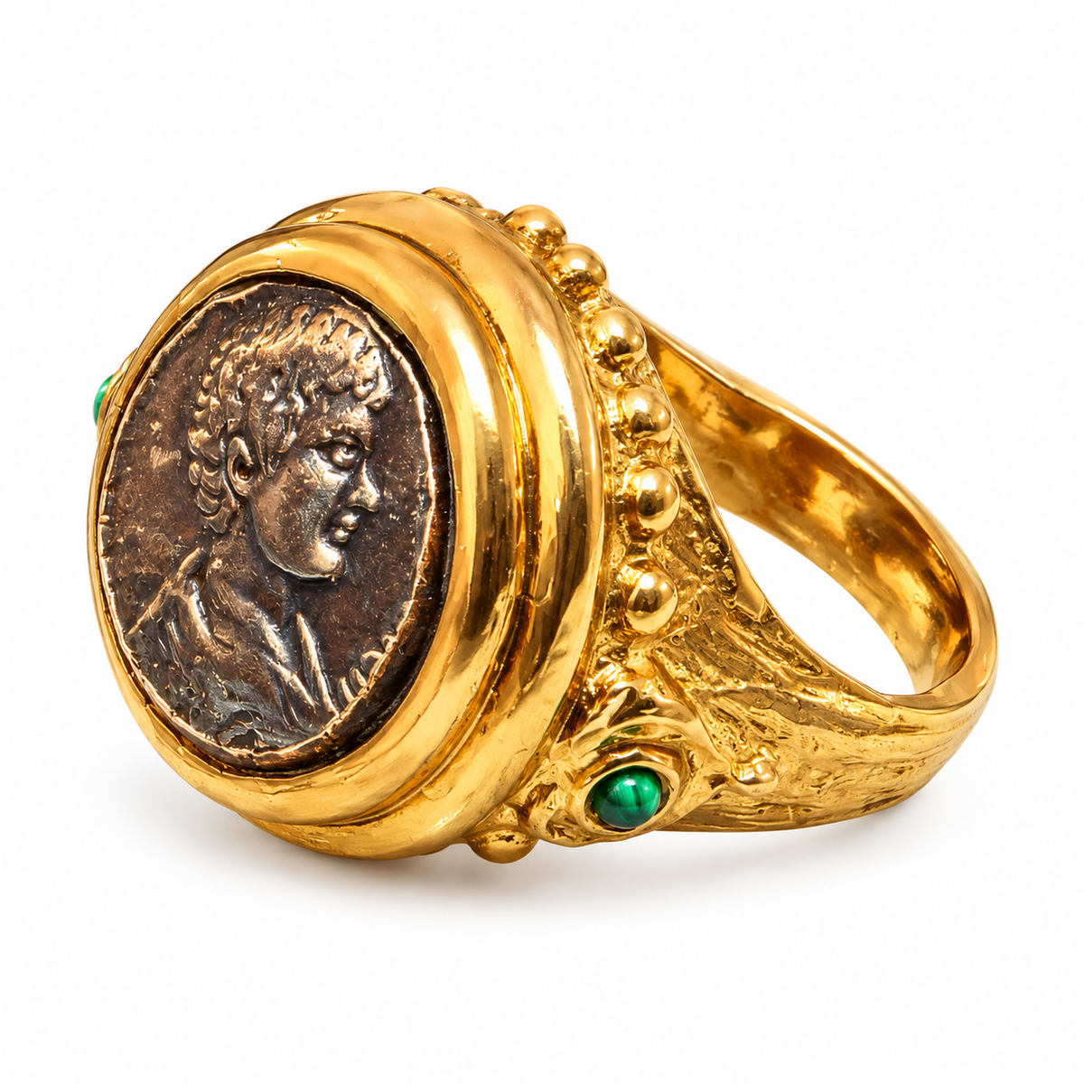 GAS BIJOUX - BAGUE ROMANA  - MÉTAL DORÉ - TAILLE 2