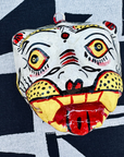 Masque décoration murale Inde tigre blanc 10cm