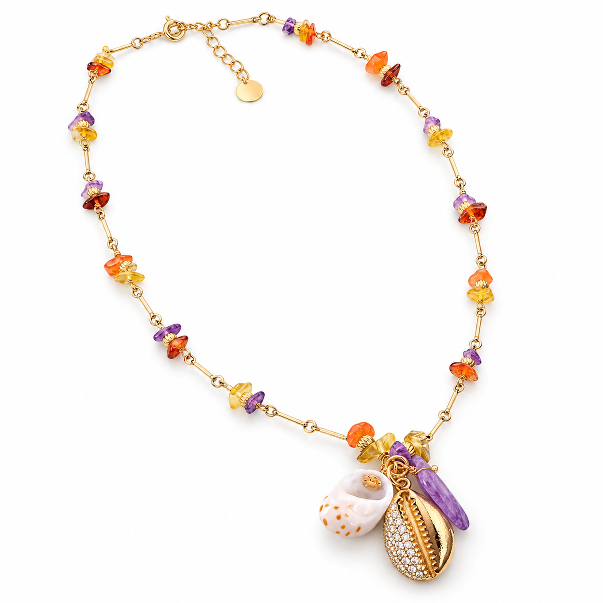 GAS BIJOUX - COLLIER GIPSY CHARMS - MÉTAL DORÉ