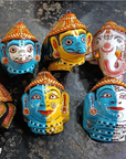Masque décoration murale Inde Jambaban vert