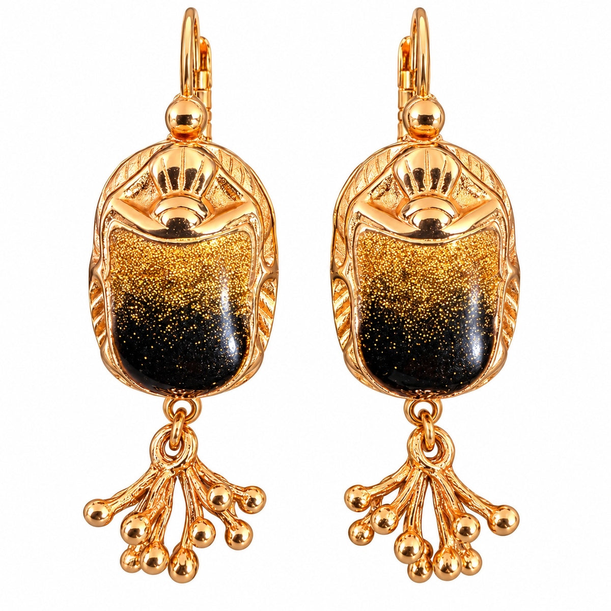 GAS BIJOUX - BOUCLES D'OREILLES SCARAMOUCHE - MÉTAL DORÉ