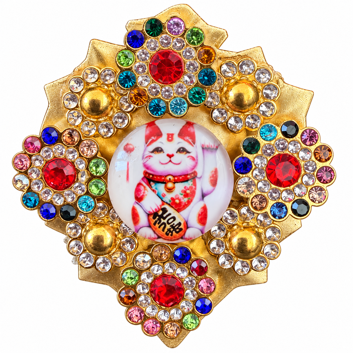 AZAFRAN ROSA - BROCHE MANEKI-NEKO - 5 MODELES