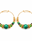 GAS BIJOUX - BOUCLES D'OREILLES CREOLES ALOHA - MÉTAL DORÉ