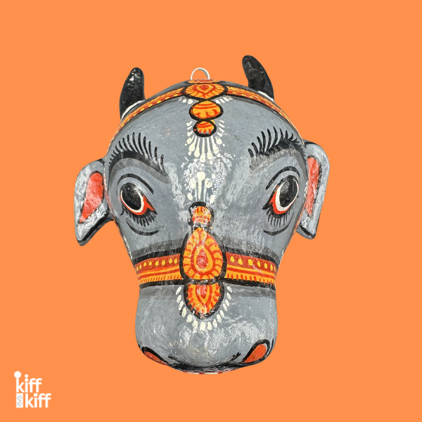 Masque décoration murale Inde vache sacré 