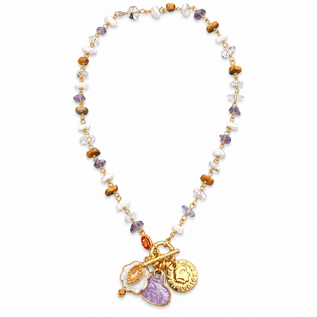 GAS BIJOUX - COLLIER GIPSEA CHARMS MÉTAL DORÉ