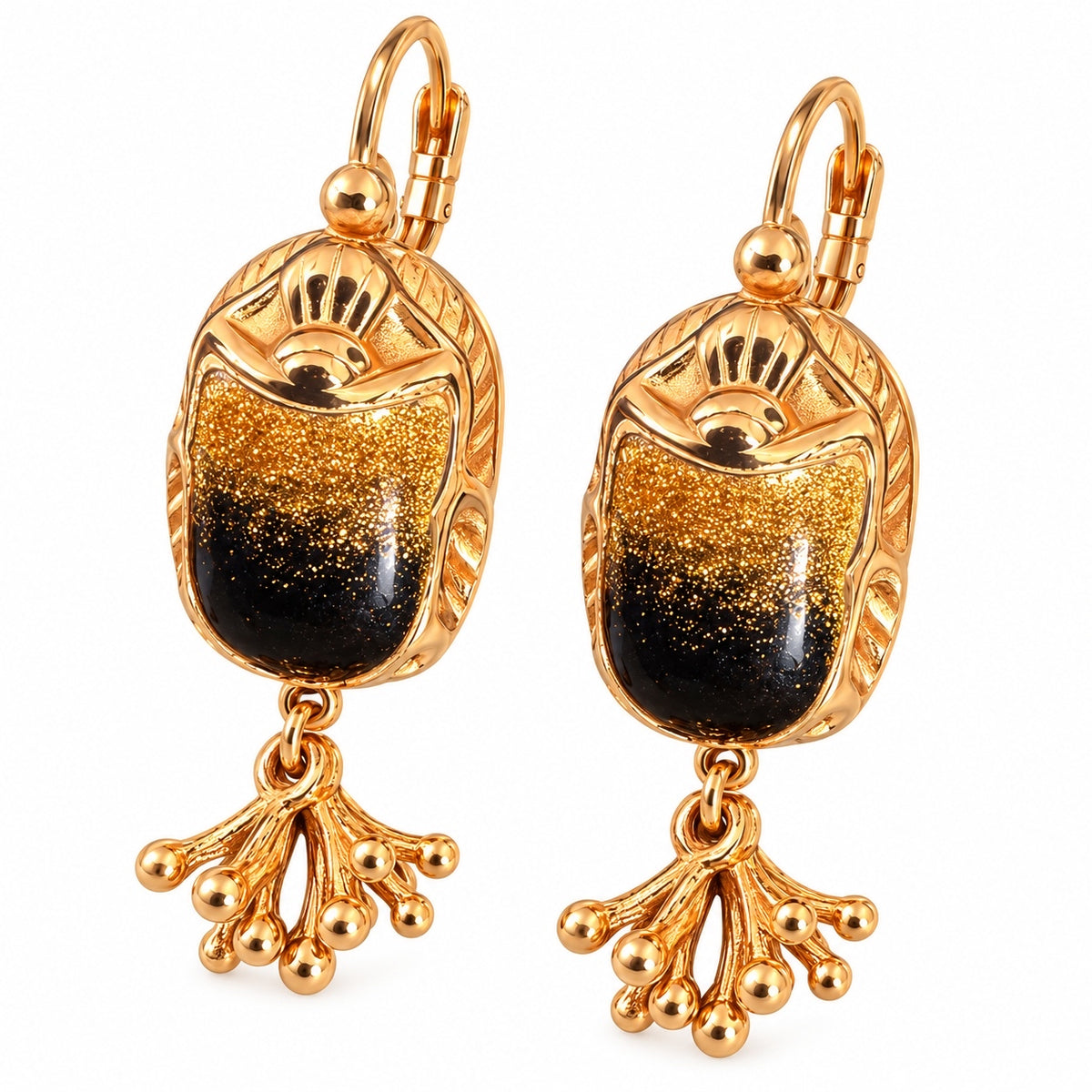GAS BIJOUX - BOUCLES D'OREILLES SCARAMOUCHE - MÉTAL DORÉ