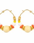GAS BIJOUX - BOUCLES D'OREILLES CREOLES ALOHA - MÉTAL DORÉ