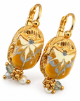 GAS BIJOUX - BOUCLES D'OREILLES SCARAMOUCHE BIS - KAKI - MÉTAL DORÉ
