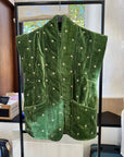 CORNER- Veste sans manches velours ras - vert