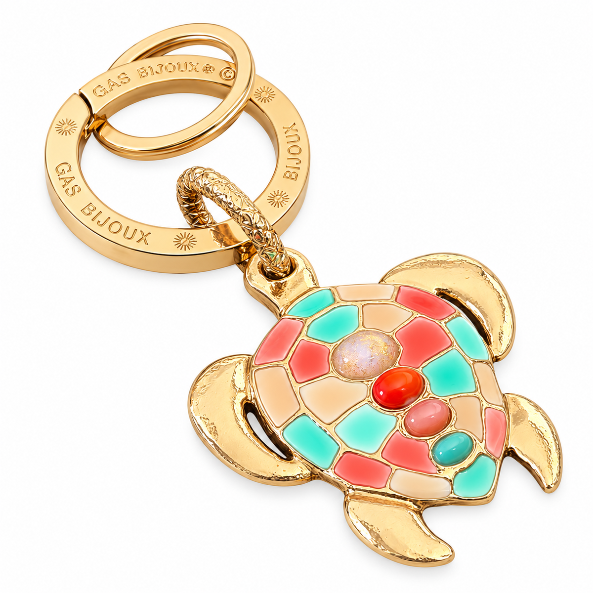 GAS BIJOUX - PORTE CLES TORTUE EMAIL