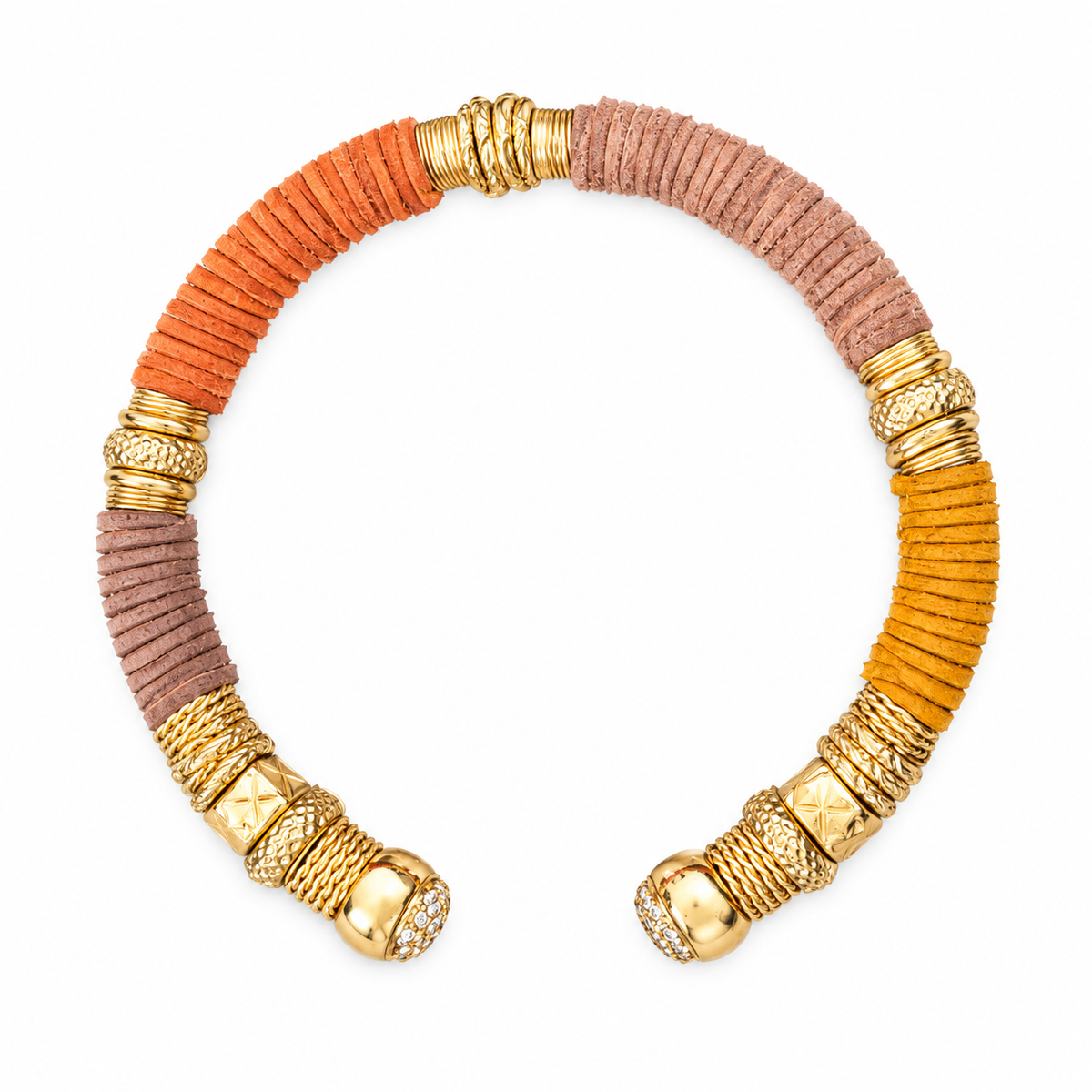 GAS BIJOUX - BRACELET SARI BIS DORÉ - CUIRS 4 COULEURS