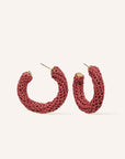 FEEKA - BOUCLES D'OREILLES CREOLES SUZANA - RAPHIA BOURGOGNE