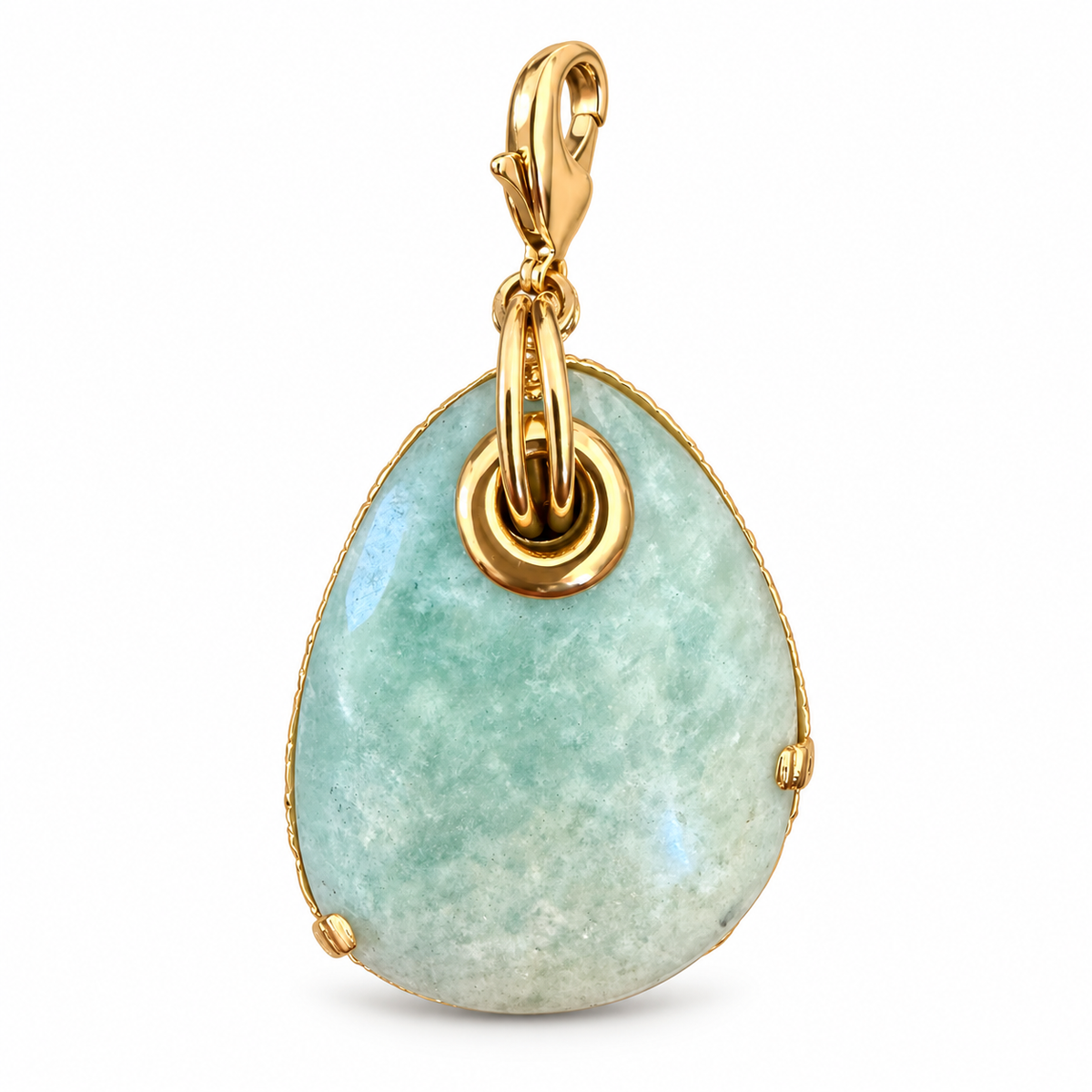 GAS BIJOUX - CHARMS UNIQUE - AMAZONITE - METAL DORÉ