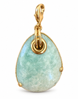GAS BIJOUX - CHARMS UNIQUE - AMAZONITE - METAL DORÉ