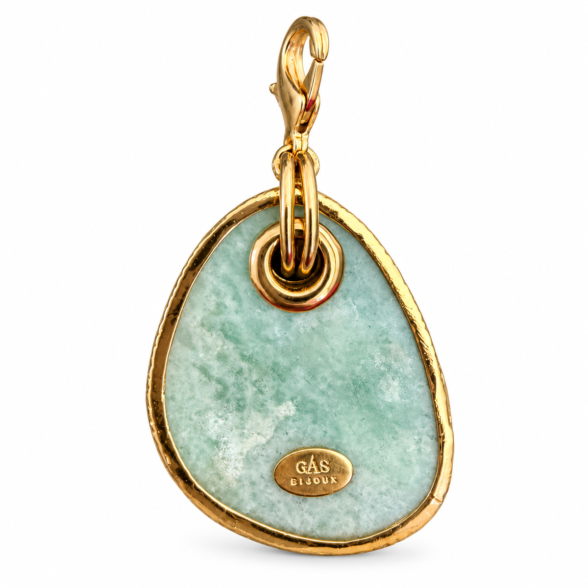 GAS BIJOUX - CHARMS UNIQUE - AMAZONITE - METAL DORÉ