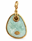 GAS BIJOUX - CHARMS UNIQUE - AMAZONITE - METAL DORÉ