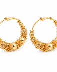 GAS BIJOUX - BOUCLES D'OREILLES CRÉOLES ALOHA - MÉTAL DORÉ