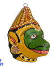 Masque décoration murale Inde Jambaban vert