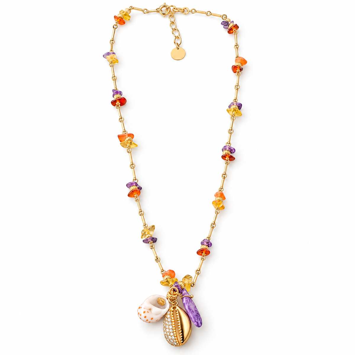 GAS BIJOUX - COLLIER GIPSY CHARMS - MÉTAL DORÉ